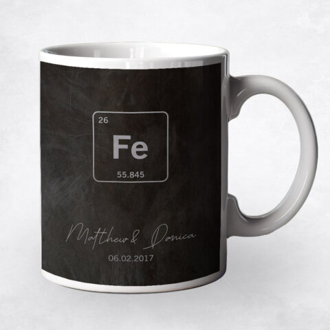 Iron Element Symbol (Fe) Iron Coffee Mug 6th anniversary Gift M-1913