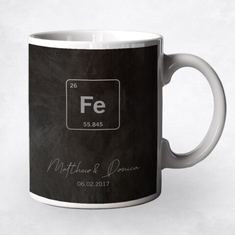 Iron Element Symbol From Periodic Table Iron 6th anniversary Coffee Mug M-1913