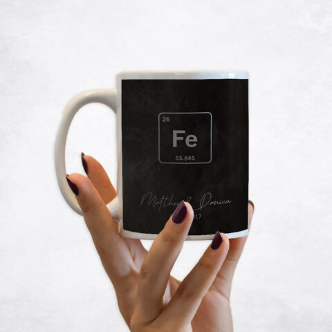 Iron Element Symbol From Periodic Table Iron 6th anniversary Coffee Mug M-1913