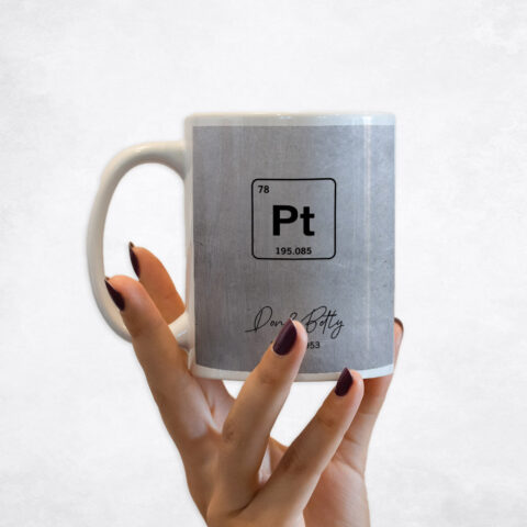 Platinum Element Symbol From Periodic Table Platinum 20th anniversary Coffee Mug M-1918