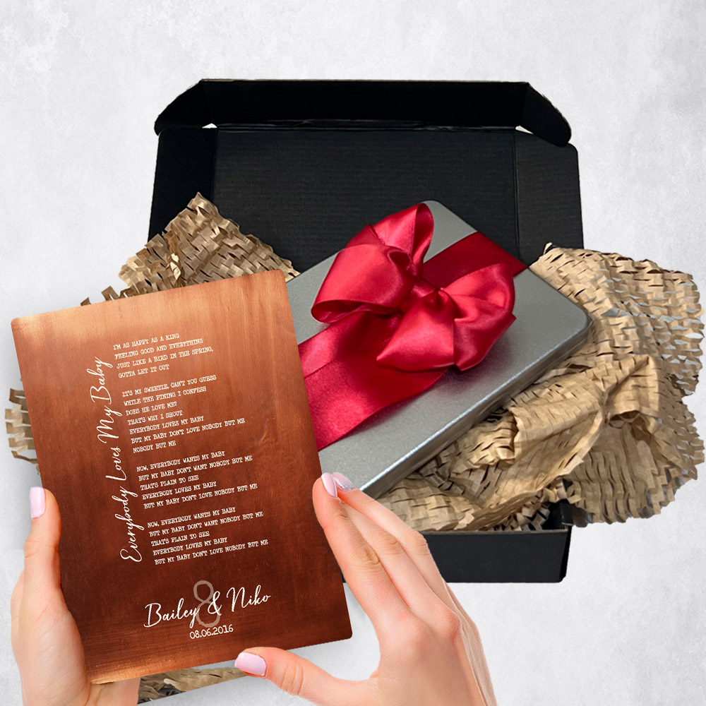 Personalized 7th anniversary gift delivery for couple