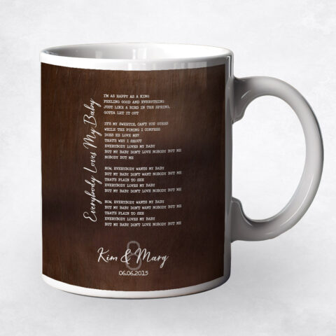 First Dance Song Title Bronze 8th anniversary Coffee Mug M-1923