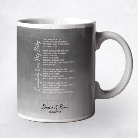 First Dance Song Title Tin 10th anniversary Coffee Mug M-1925