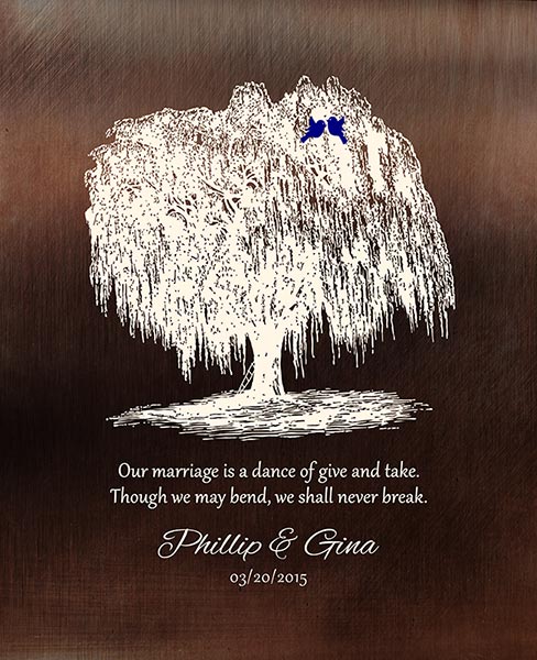 Read more about the article Willow Tree on Bronze 9th Anniversary – Custom Art Print for Phillip B